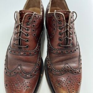 Mens Cole Haan Brown Wingtip Leather Dress Shoe Size 9.5 - USED